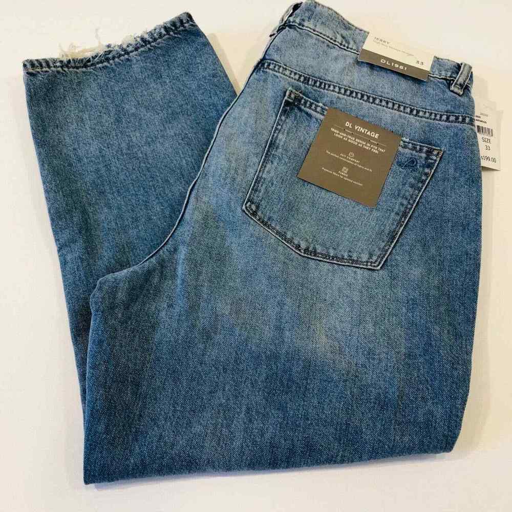 DL1961 $199 Lakewood Jerry Ultra High Rise Vintage Straight Light Wash Jeans 33 - Picture 10 of 10